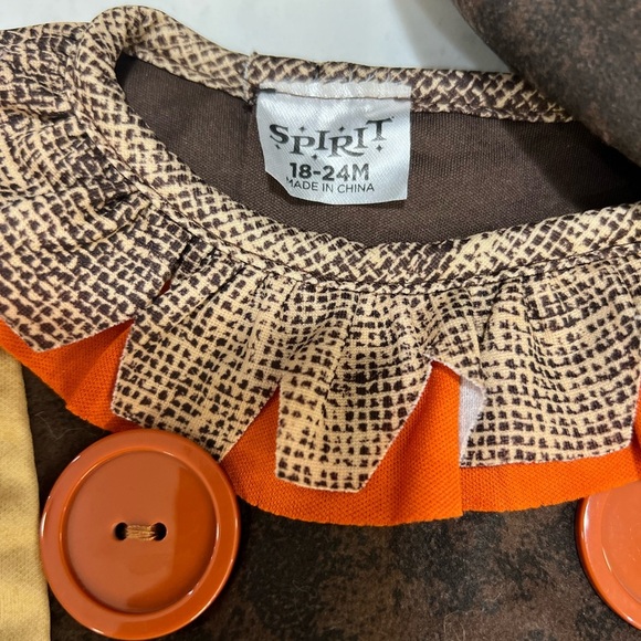 Spirit Kids Patchwork Scarecrow Costume - Brown, Orange, Cream - Picture 4 of 6